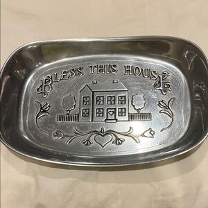 Wilton Armetale 'Bless This House' Bread  Tray